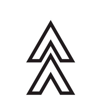 Web ve mobil uygulaması tasarım, ok logo kavramı için beyaz arka plan üzerinde izole ok simge vektör