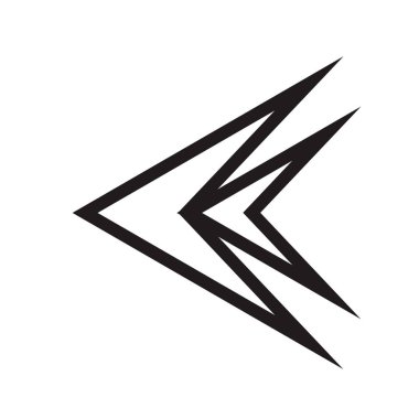 Sol ok simge vektör web ve mobil uygulaması tasarımı, sol ok logo kavramı için izole üzerinde beyaz arka plan