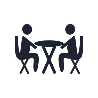 Web ve mobil uygulaması tasarım, Restoran logo kavramı için beyaz arka plan üzerinde izole restoran simge vektör