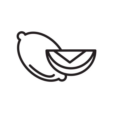 Web ve mobil uygulaması tasarımı, limon logo kavramı için beyaz arka plan üzerinde izole limon simge vektör