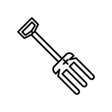 Web ve mobil uygulaması tasarımı, çatal logo kavramı için beyaz arka plan üzerinde izole çatal simge vektör