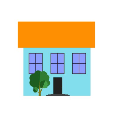 Web ve mobil uygulaması tasarımı, ev logo kavramı için beyaz arka plan üzerinde izole House simge vektör