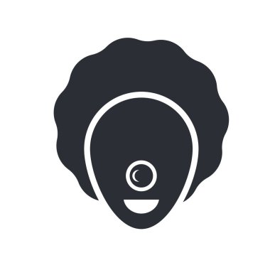 Web ve mobil uygulaması tasarım, palyaço logo kavramı için beyaz arka plan üzerinde izole palyaço simge vektör