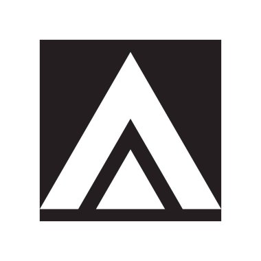 Web ve mobil uygulaması tasarımı, üçgen logo kavramı için beyaz arka plan üzerinde izole üçgen simge vektör