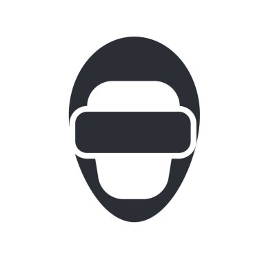 Kask simge vektör web ve mobil uygulaması tasarımı, kask logo kavramı için izole üzerinde beyaz arka plan