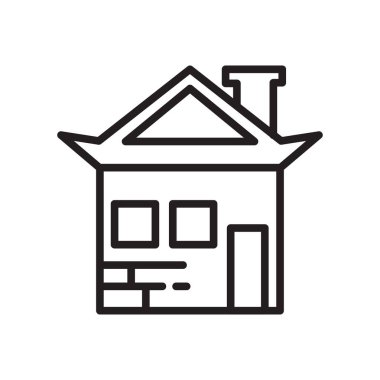 Ev simgesini vektör web ve mobil uygulaması tasarımı, ev logo kavramı için izole üzerinde beyaz arka plan