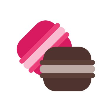 Web ve mobil uygulaması tasarımı, Macarons logo kavramı için beyaz arka plan üzerinde izole Macarons simge vektör