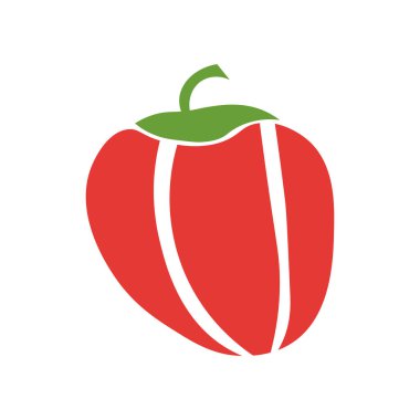 Dolmalık biber simge vektör web ve mobil uygulaması tasarımı, dolmalık biber logo kavramı üzerinde izole beyaz arka plan