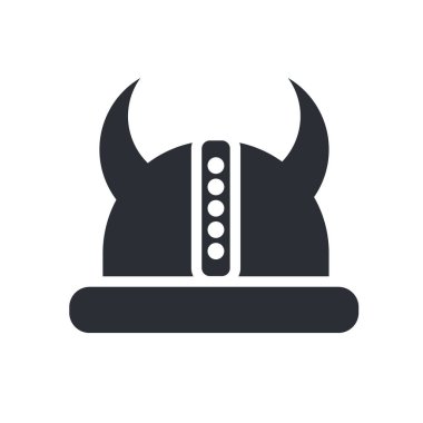 Viking kask simge vektör web ve mobil uygulaması tasarımı, Viking kask logo kavramı için izole üzerinde beyaz arka plan