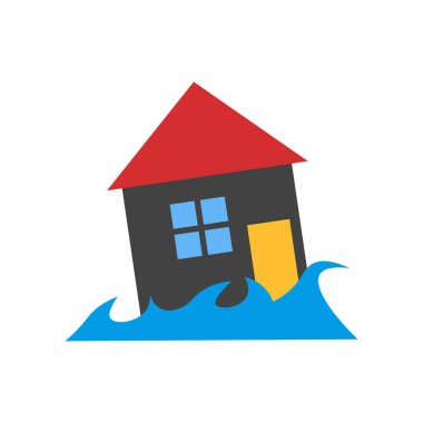 Web ve mobil uygulaması tasarım, sel logo kavramı için beyaz arka plan üzerinde izole sel simge vektör