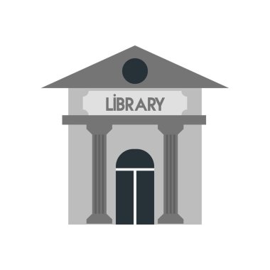 Web ve mobil uygulaması tasarımı, kitaplığı logo kavramı için beyaz arka plan üzerinde izole Kütüphane simge vektör