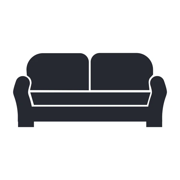 Sofa Symbol Vektor Isoliert Auf Weißem Hintergrund Für Ihr Web — Stockvektor