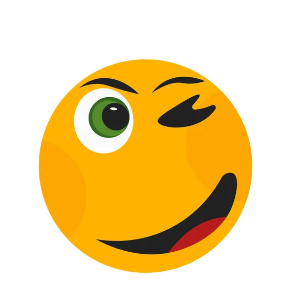 ショック笑顔 Web およびモバイル アプリ設計 ショック笑顔ロゴのコンセプトのための白い背景で隔離のアイコン ベクトル — ストックベクタ