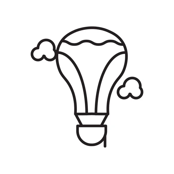 Heißluftballon Symbol Vektor Isoliert Auf Weißem Hintergrund Für Ihre Web — Stockvektor