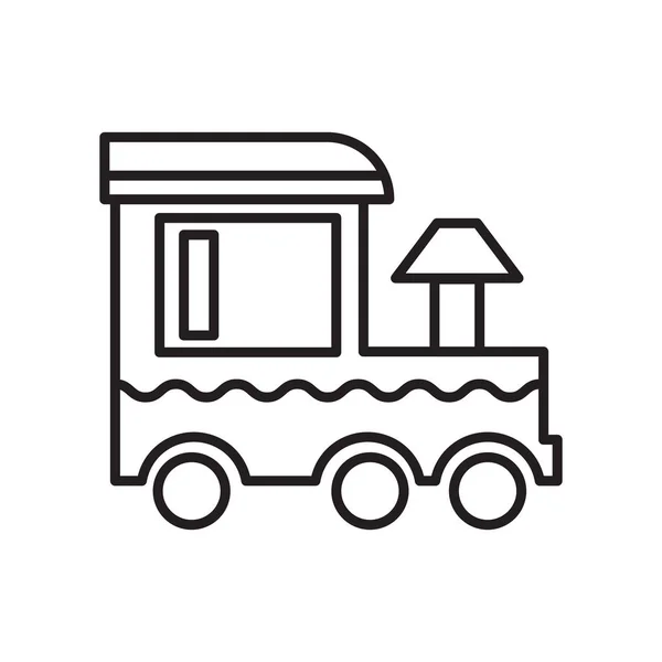 Web Mobil Uygulaması Tasarım Tren Logo Kavramı Için Beyaz Arka — Stok Vektör