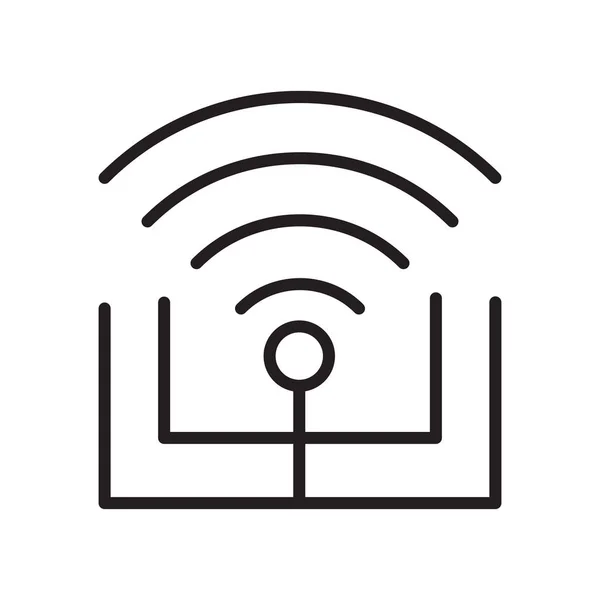 Vetor Ícone Wifi Isolado Fundo Branco Para Seu Web Design — Vetor de Stock