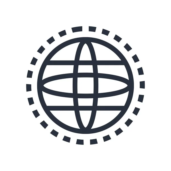 Globus Symbol Vektor Isoliert Auf Weißem Hintergrund Für Ihr Web — Stockvektor