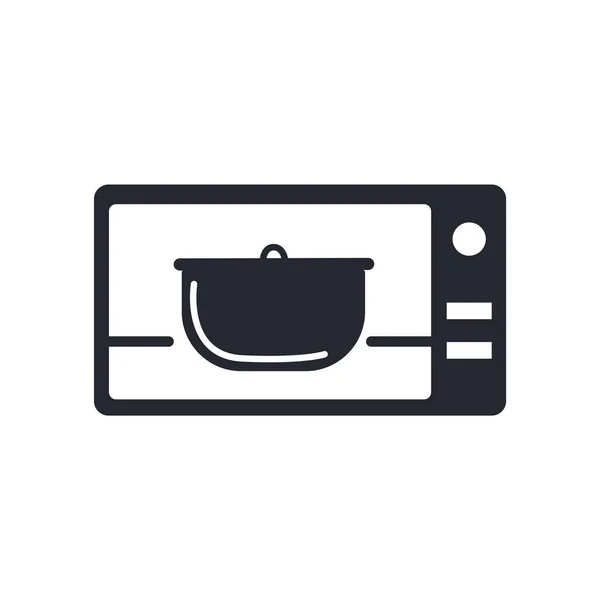 Microwave Icon Vector Isolated White Background Your Web Mobile App — Stock Vector