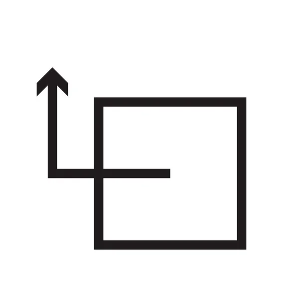 Icono Flecha Arriba Vector Aislado Fondo Blanco Para Diseño Web — Archivo Imágenes Vectoriales