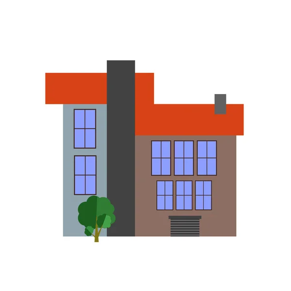 Web およびモバイル アプリの設計家のロゴのコンセプト 白い背景で隔離の家のアイコン ベクトル — ストックベクタ