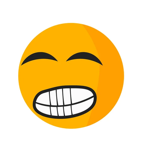 Χαρούμενο Χαμόγελο Εικονίδιο Διάνυσμα Απομονωθεί Λευκό Φόντο Για Σας Web — Διανυσματικό Αρχείο