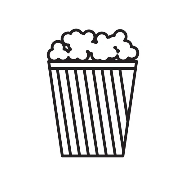 Popcorn Pictogram Vector Geïsoleerd Een Witte Achtergrond Voor Web Mobiele — Stockvector