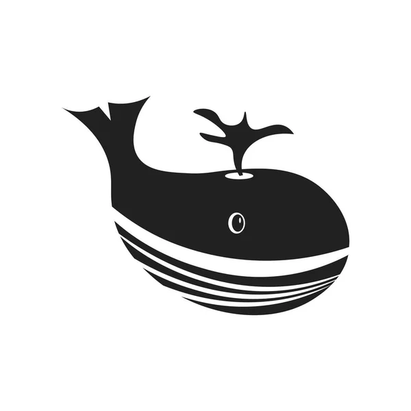Whale Ikonen Vektor Isolerade Vit Bakgrund För Din Web Och — Stock vektor