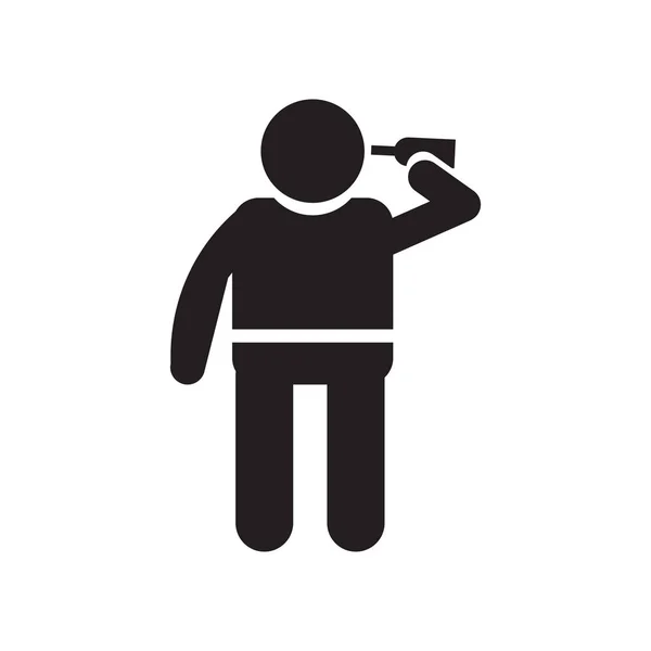 Man Drinking Icon Vector Isolated White Background Your Web Mobile - Stok Vektor