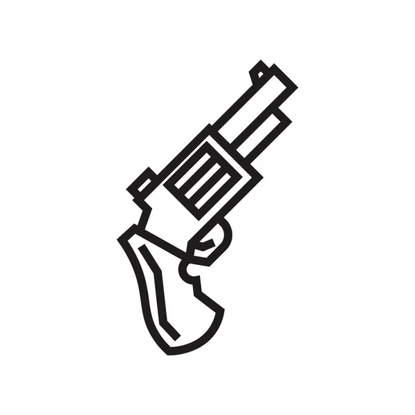 Вектор Пістолета Ізольовано Білому Тлі Вашого Дизайну Веб Мобільних Додатків — стоковий вектор