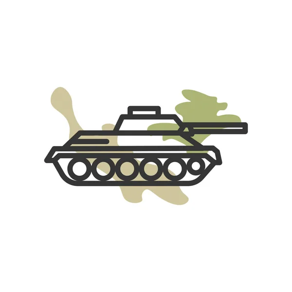 Web Mobil Uygulaması Tasarımı Tank Logo Kavramı Için Beyaz Arka — Stok Vektör