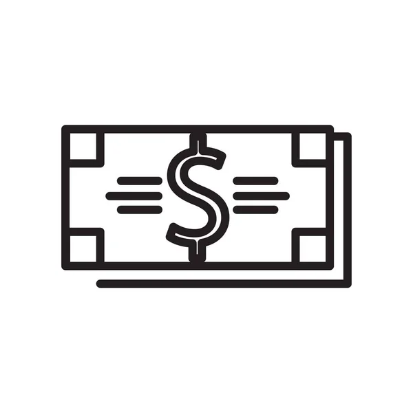 Money Icon Vector Isolato Sfondo Bianco Tuo Design Web Mobile — Vettoriale Stock
