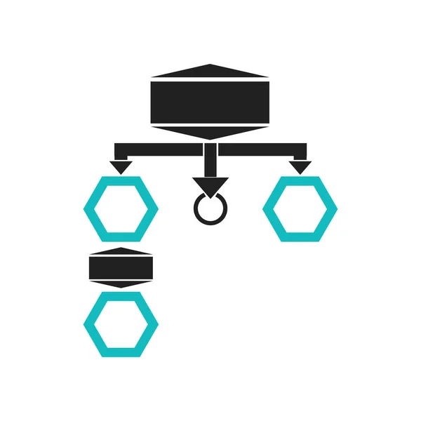 Analyse Proces Pictogram Vector Geïsoleerd Witte Achtergrond Voor Web Mobiele — Stockvector