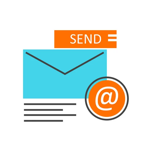 电子邮件图标矢量隔离在白色背景为您的 Web 和移动应用程序设计 电子邮件徽标概念 — 图库矢量图片