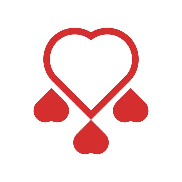 Vector Icono Corazón Aislado Fondo Blanco Para Diseño Web Aplicación — Archivo Imágenes Vectoriales