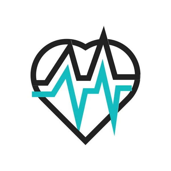 Global Heart Beat Иконка Вектор Изолирован Белом Фоне Веб Дизайна — стоковый вектор