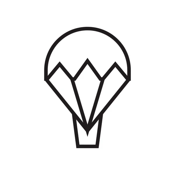 Fallschirm Symbol Vektor Isoliert Auf Weißem Hintergrund Für Ihr Web — Stockvektor