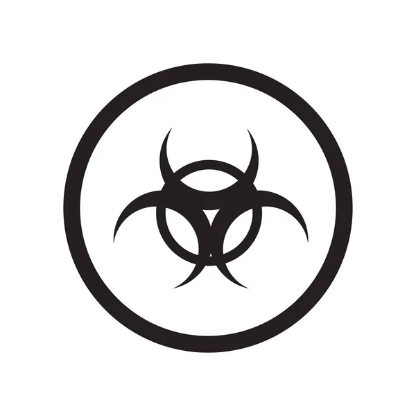 生物の警告アイコン ベクトル Web およびモバイル アプリの設計 生物警告ロゴのコンセプト ホワイト バック グラウンドの分離 — ストックベクタ