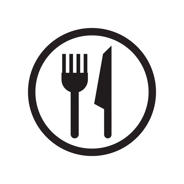 Vector Icono Signo Restaurante Aislado Fondo Blanco Para Diseño Web — Vector de stock