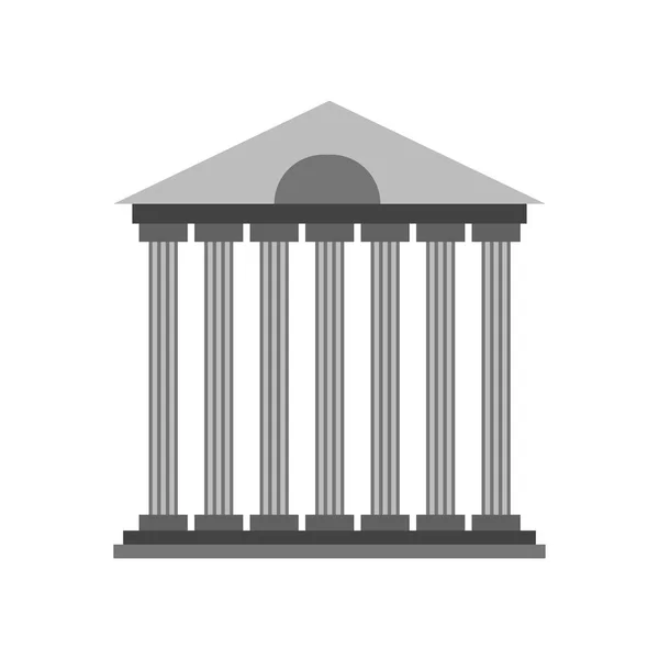 Web Mobil Uygulaması Tasarımı Müze Logo Kavramı Için Beyaz Arka — Stok Vektör
