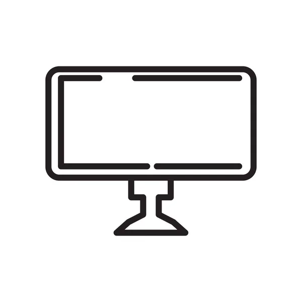 Monitor Icono Vector Aislado Fondo Blanco Para Diseño Web Aplicación — Archivo Imágenes Vectoriales