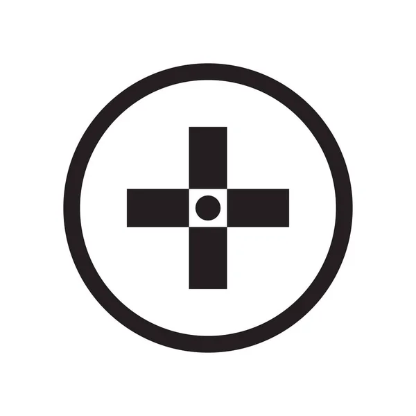 医院十字图标矢量隔离白色背景为您的 Web 和移动应用程序设计 医院十字徽标概念 — 图库矢量图片