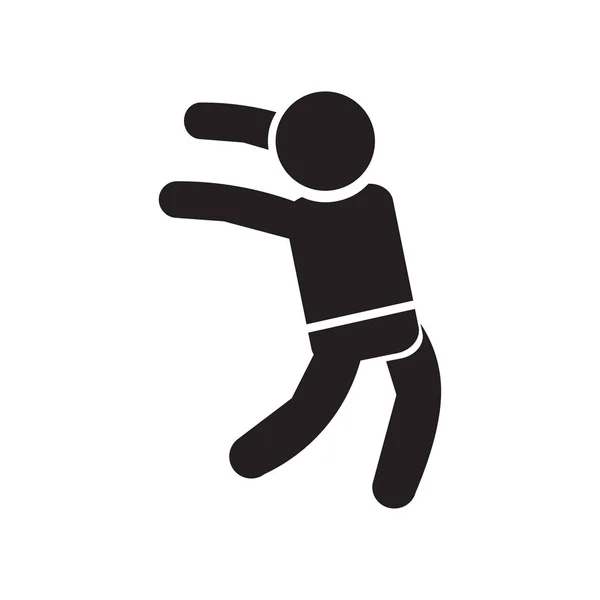 Springen Mann Symbol Vektor Isoliert Auf Weißem Hintergrund Für Ihre — Stockvektor