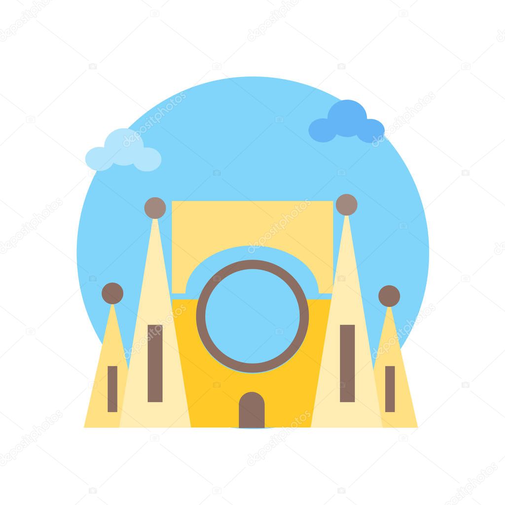 Sagrada familia icon vector isolated on white background for your web and mobile app design, Sagrada familia logo concept