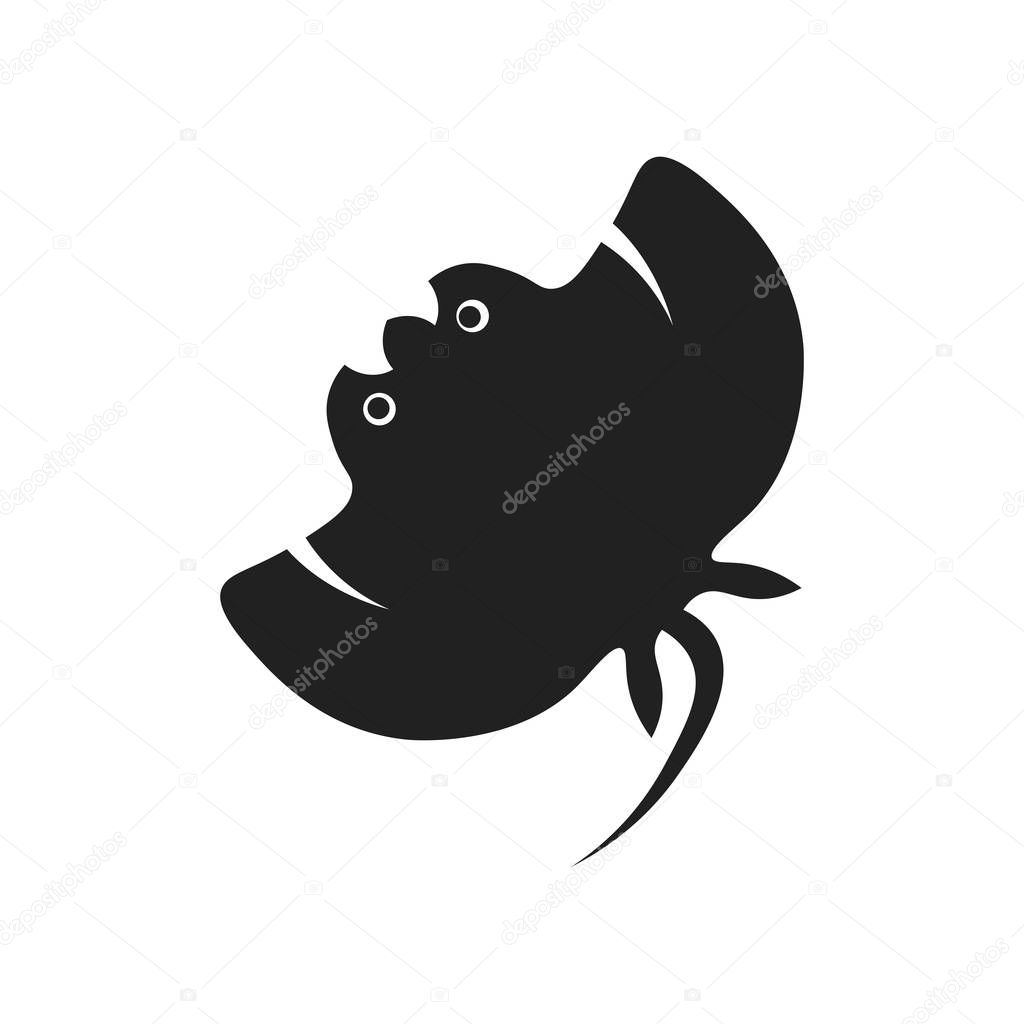 Manta ray icon vector isolated on white background for your web and mobile app design, Manta ray logo concept