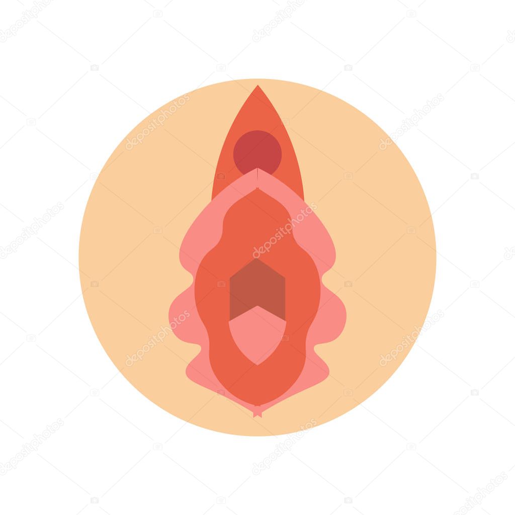 Vagina icon vector isolated on white background for your web and mobile app design, Vagina logo concept