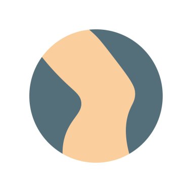 Web ve mobil uygulaması tasarımı, diz logo kavramı için beyaz arka plan üzerinde izole diz simge vektör