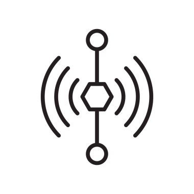Web ve mobil uygulaması tasarımı, Wifi logo kavramı için beyaz arka plan üzerinde izole Wifi simge vektör