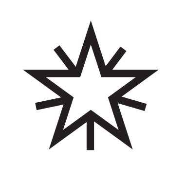 Web işareti favori yıldız simgesi olarak vektör web ve mobil uygulaması tasarımı, Web işareti favori yıldız logo kavram olarak izole üzerinde beyaz arka plan