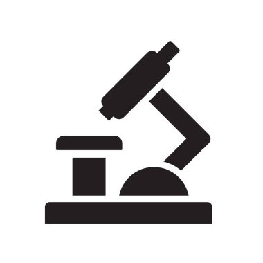 Web ve mobil uygulaması tasarımı, mikroskop logo kavramı için beyaz arka plan üzerinde izole mikroskop simge vektör