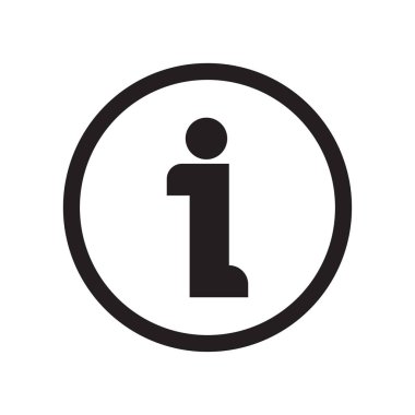 Bilgi sinyal simgesi üzerinde izole beyaz arka plan web ve mobil uygulaması tasarımı, bilgi sinyal logo kavramı için vektör